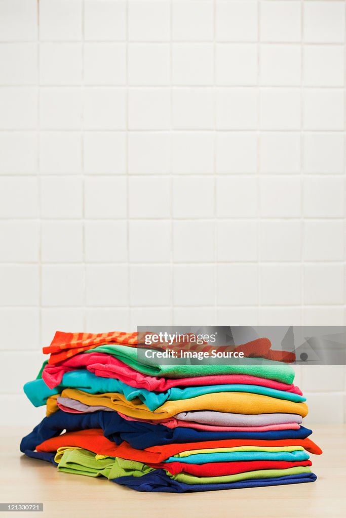 Pile of clean laundry