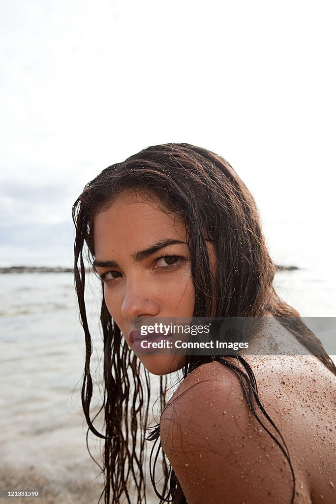 Woman on beach