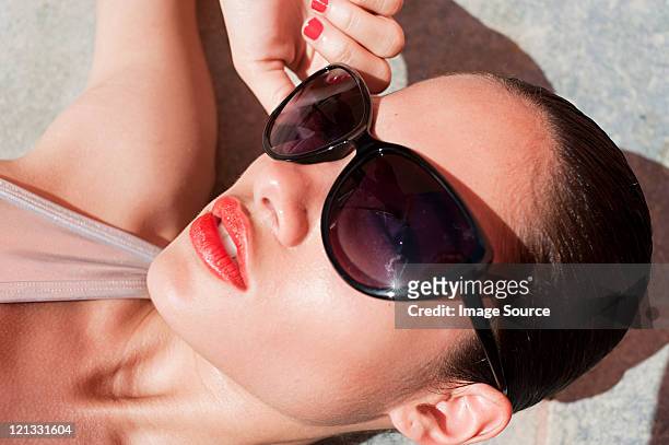 woman wearing sunglasses, close up - hot puerto rican women stock pictures, royalty-free photos & images