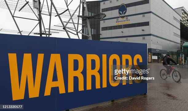 General view of Sixways Stadium, the home of Worcester Warriors on March 18, 2020 in Worcester, England. The Rugby Football Union has suspended all...
