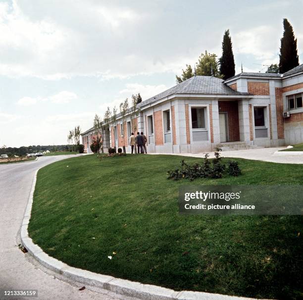 Blick auf einen Teil des Zarzuela-Palastes, Wohnsitz der spanischen Königsfamilie, in der Haupststadt Madrid. Undatiert.