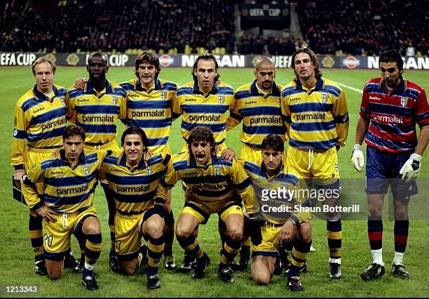 Parma team group before the UEFA Cup Final against Marseille played in Moscow, Russia. The match finished in a 3-0 win for Parma, and they added to...
