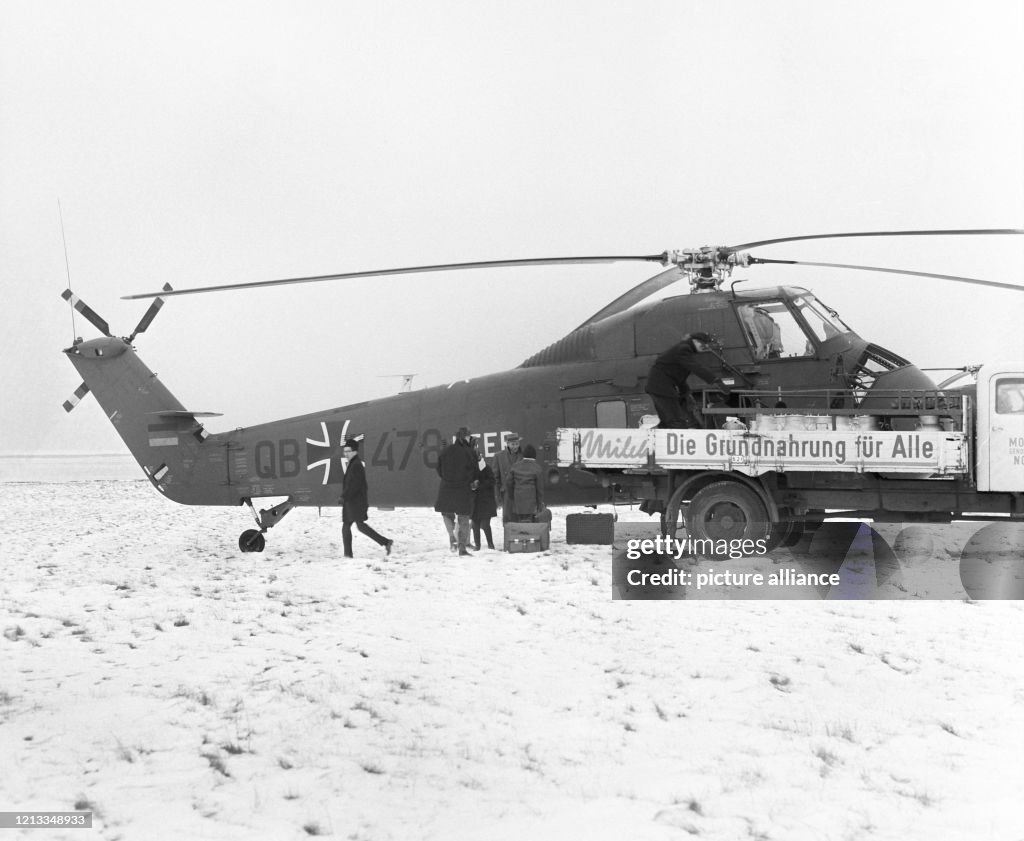 Hubschrauber-Noteinsazu zu den abgeschnittenen Nordseeinseln