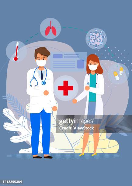 medical workers illustrations - virtual therapy stock illustrations