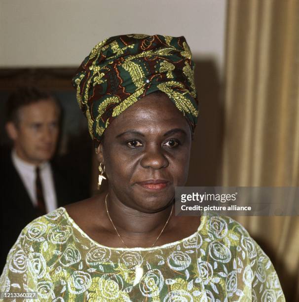 Die liberianische Juristin und Politikerin Angie Brooks bei ihrem Besuch in der Bundesrepublik im Juli 1970. Sie bekam nach ihrem Schulabschluß, den...