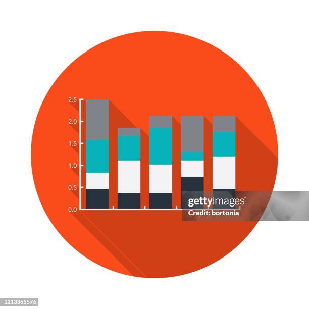 stacked column graph icon - column infographic stock illustrations