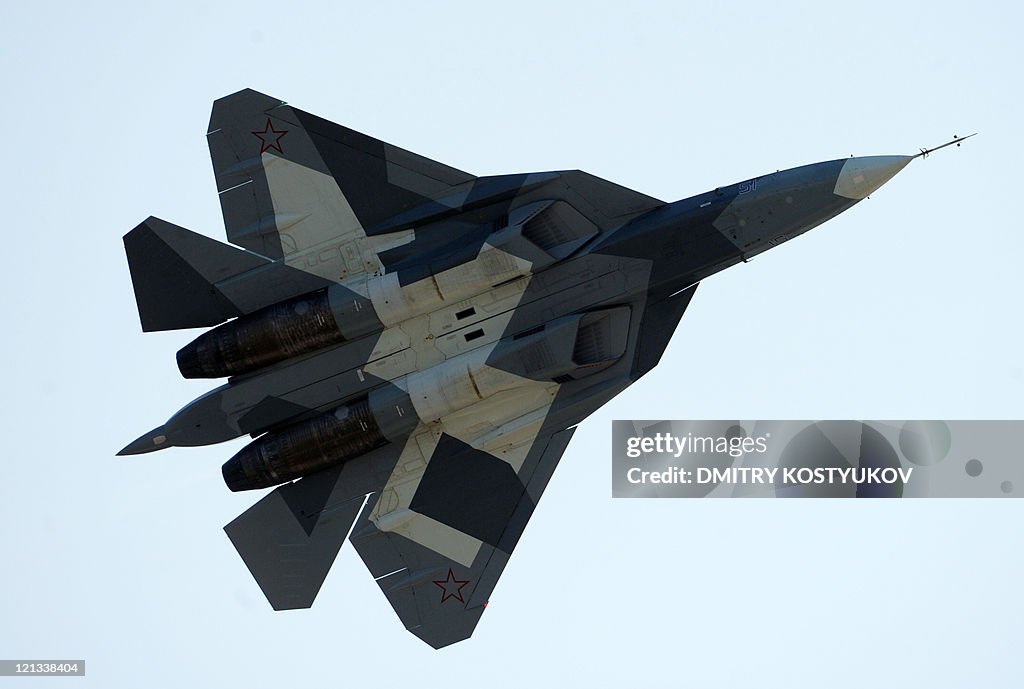 A Russian first stealth fighter T-50 per