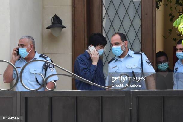 Police officers inspect the residence of China's embassy after Chinaâs ambassador to Israel Du Wei was found dead in his home in Herzliya, Israel on...