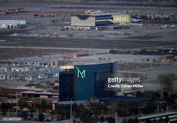 General view shows The M Resort which was closed in response to the coronavirus continuing to spread across the United States on March 18, 2020 in...