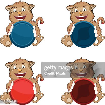 Cat and button Cat and button
