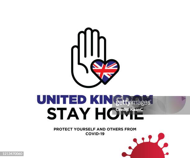 uk concept, covid-19 outbreak influenza as dangerous flu strain cases as a pandemic concept banner flat style illustration stock illustration - red flag warning stock illustrations