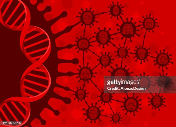 coronavirus-krankheit covid-19 infektion. - immune system stock-grafiken, -clipart, -cartoons und -symbole