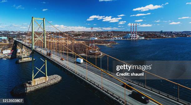 a. murray mackay bridge - halifax bridge stock pictures, royalty-free photos & images
