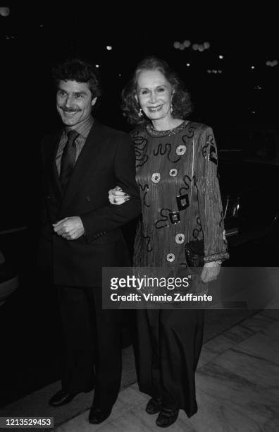 American actress Katherine Helmond with her husband David Christian, circa 1985.