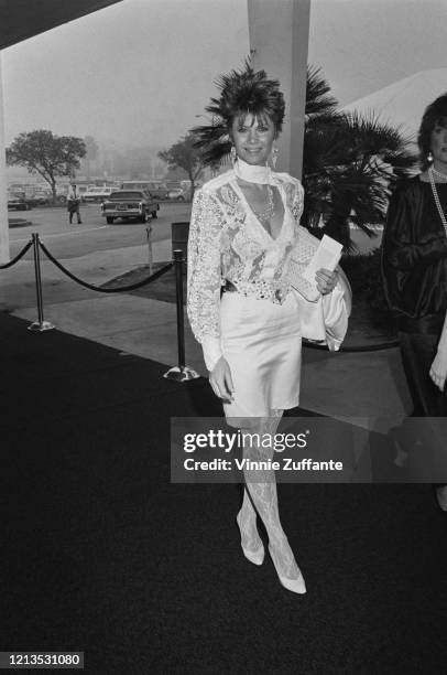 American actress Markie Post attends the Third Annual Television Academy Hall of Fame induction ceremony in Santa Monica, California, 1986.