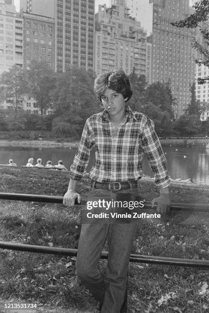 American actor Ralph Macchio in Central Park, New York City, circa 1985.