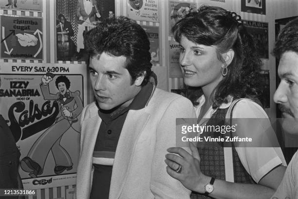 Desi Arnaz Jr and Lucie Arnaz, the children of Lucille Ball and Desi Arnaz, New York City, April 1981.