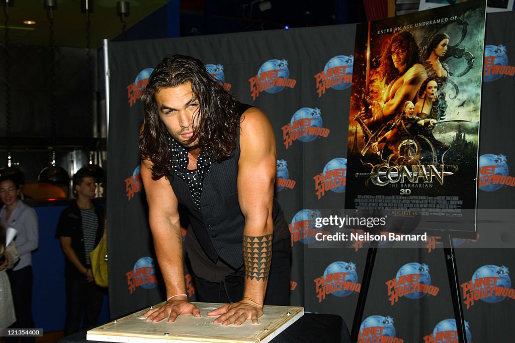 Jason Momoa Visits Planet Hollywood