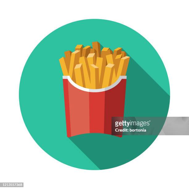 französisch fries verarbeitet lebensmittel-symbol - servierfertig stock-grafiken, -clipart, -cartoons und -symbole