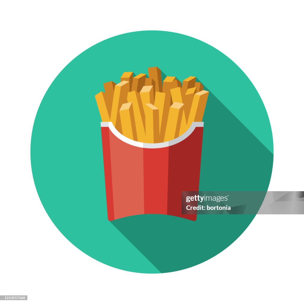 French Fries Processed Food Icon