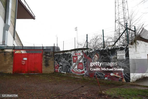 General view of the County Ground home of Swindon Town Football Club on March 19, 2020 in Swindon, England.