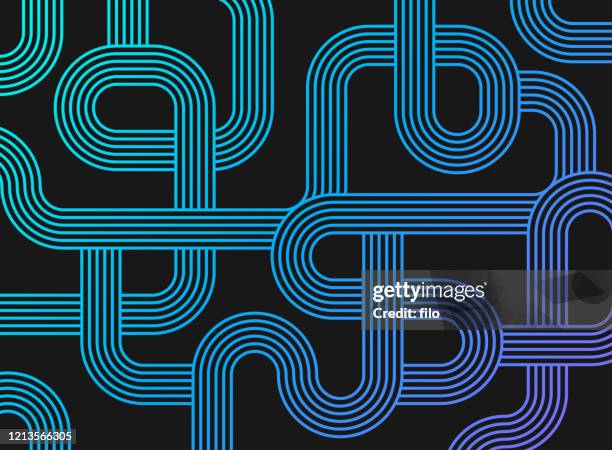 ilustrações de stock, clip art, desenhos animados e ícones de maze lines abstract background - maze