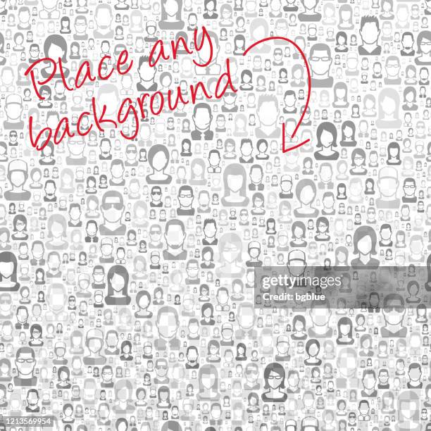 abstract blank background - transparent people pattern - man clean background stock illustrations