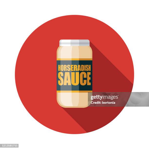 ilustrações de stock, clip art, desenhos animados e ícones de horseradish sauce condiment icon - molho de armorácio