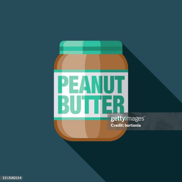 peanut butter condiment icon - peanut butter jar stock illustrations