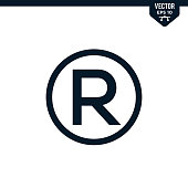 R inside circle related to Registered sign