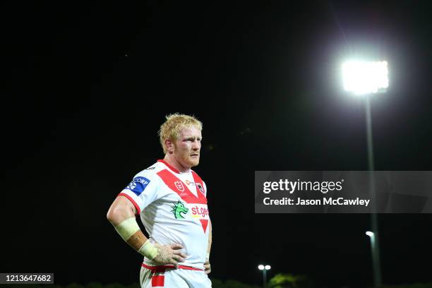James Graham of the Dragons during the round 2 NRL match between the St George Illawarra Dragons and the Penrith Panthers at Netstrata Jubilee...