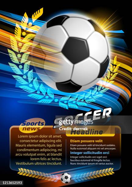 soccer - contest flyer stock illustrations