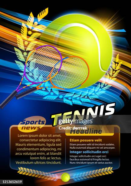stockillustraties, clipart, cartoons en iconen met tennis - tennistoernooi