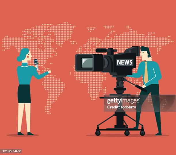 making reportage - anchor illustration stock illustrations