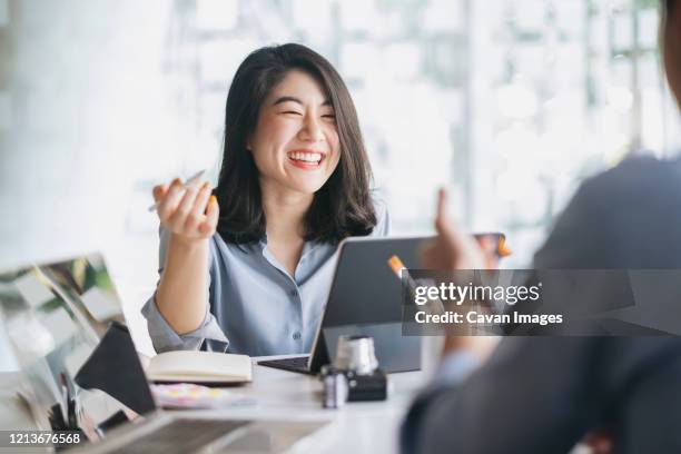 businessmen teamwork meeting to discuss the investment. - bank manager imagens e fotografias de stock