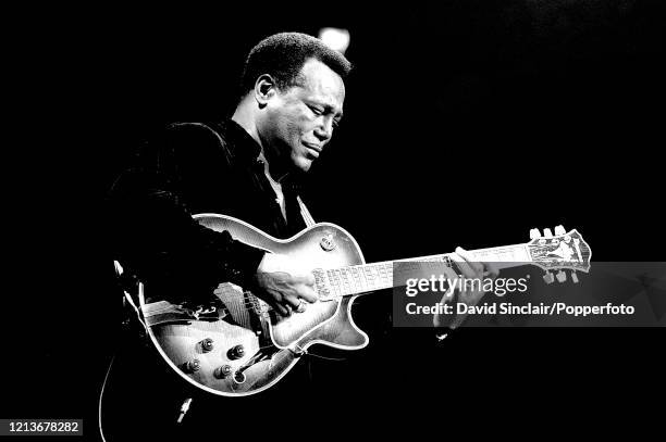 American guitarist George Benson performs live on stage at Royal Albert Hall in London on 2nd July 2003.