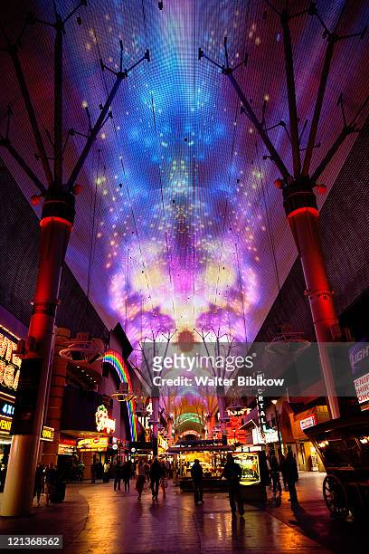 fremont street experience - las vegas stock pictures, royalty-free photos & images