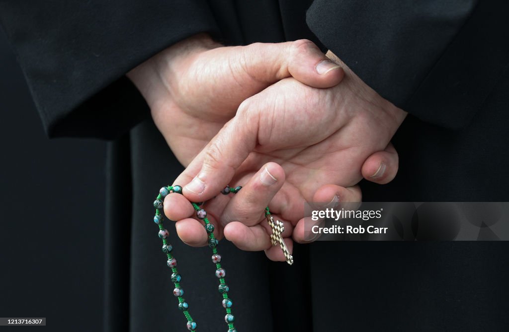 Priest In Maryland Offers Drive Thru Confession As Communities Across Country Encouraged To Practice Social Distancing To Stop Spread Of Coronavirus