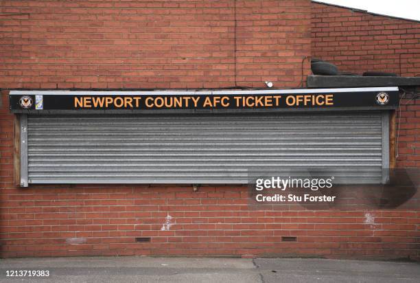 The ticket office at Rodney Parade, home stadium of Newport County Football Club and Newport Gwent Dragons Rugby Union Club is pictured at Rodney...