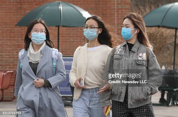 As concerns about the coronavirus are on many people's minds, some students on the Stony Brook University's Long Island campus were wearing...