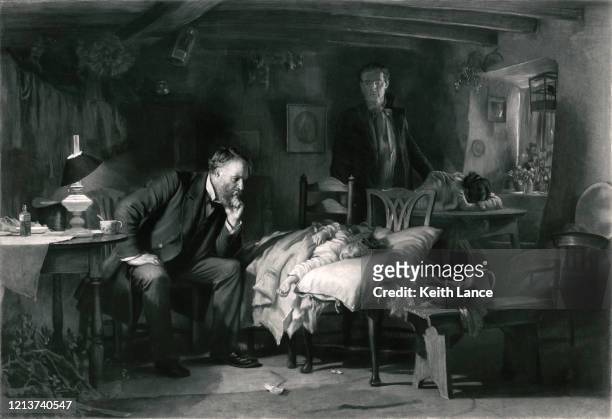 doctor makes a house call - pandemic illness stock illustrations