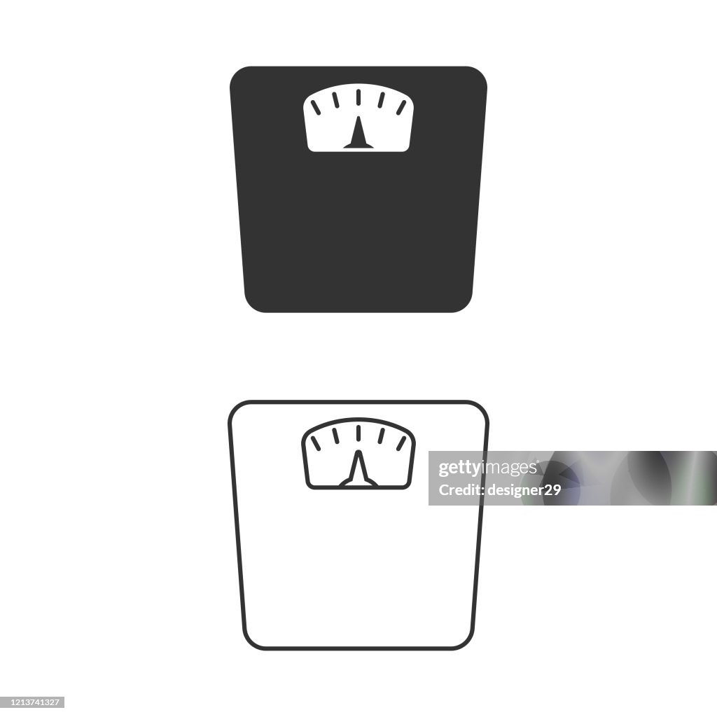 Weight Scale Icon Vector Design on White Background.