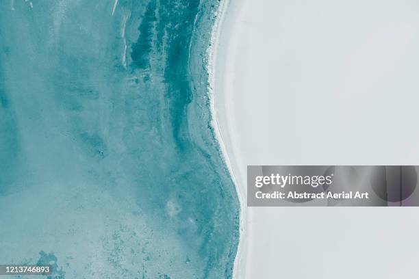 simplistic aerial shot above lake dumbleyung, australia - idyllic lake bildbanksfoton och bilder