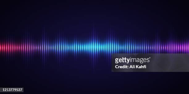 harmonic spectrum sound waves - wave pattern stock illustrations