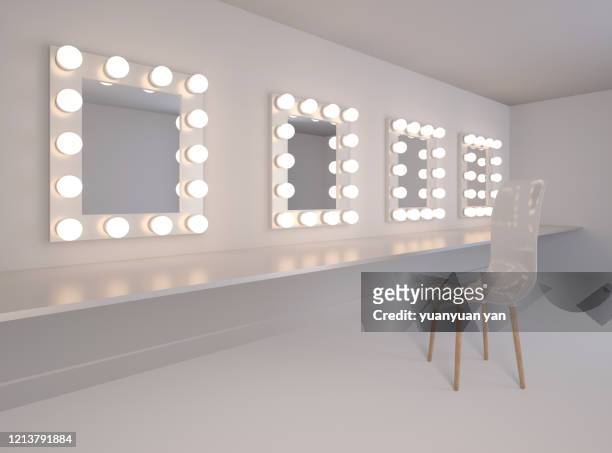 3d rendering make-up room - make up table stock pictures, royalty-free photos & images