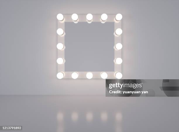 3d rendering make-up mirror - beauty mirror stock pictures, royalty-free photos & images