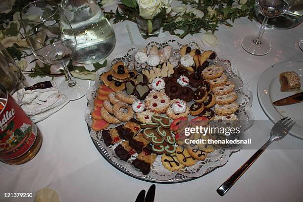 austrian wedding cookies - gumpoldskirchen stock pictures, royalty-free photos & images