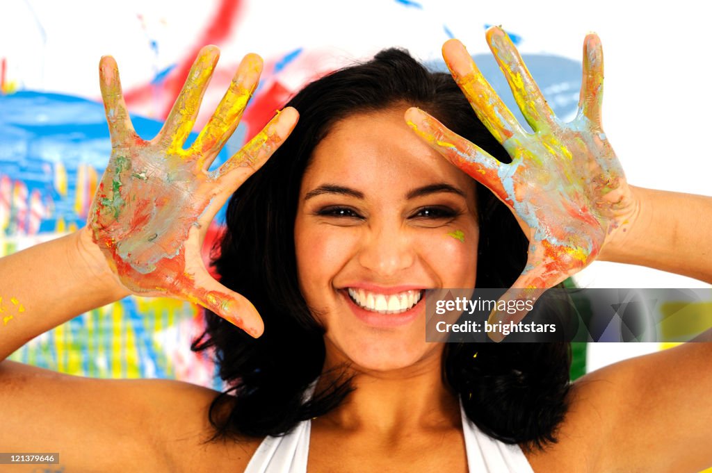 Joyful young woman