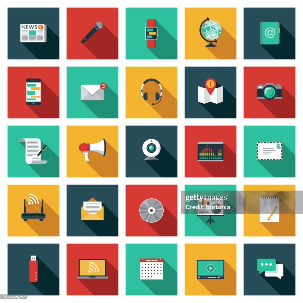 Ensemble d’icônes de communication