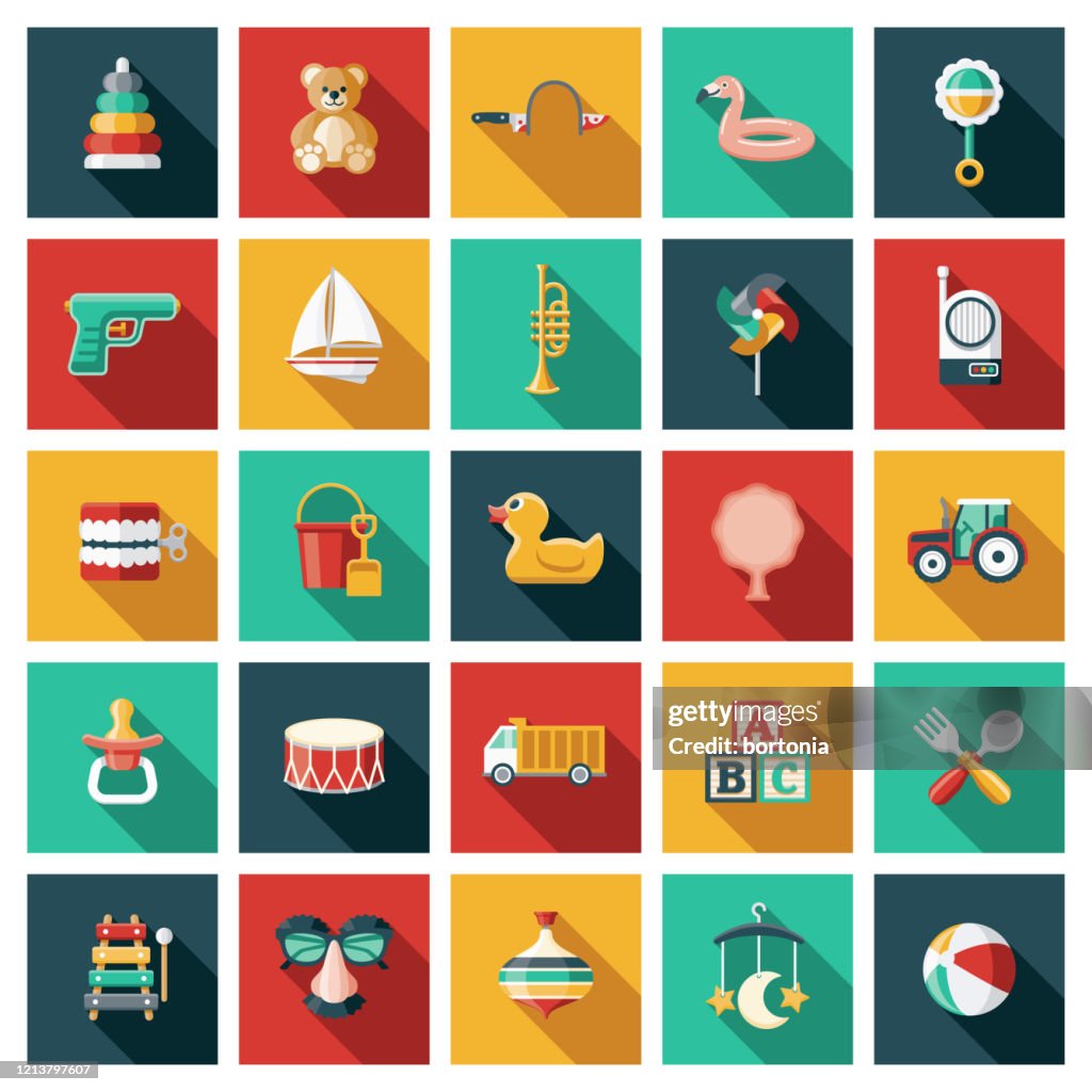 Children's Toys Icon Set